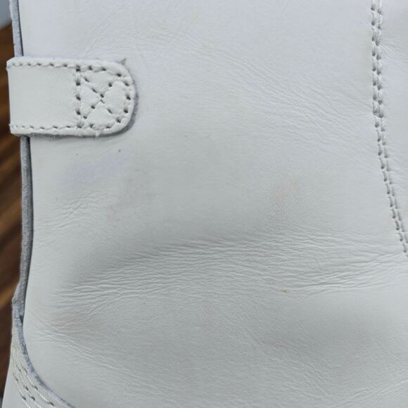 Dr Martens Jetta Boots Women's 8 White Leather Front Zip Platform Ankle - Picture 10 of 12